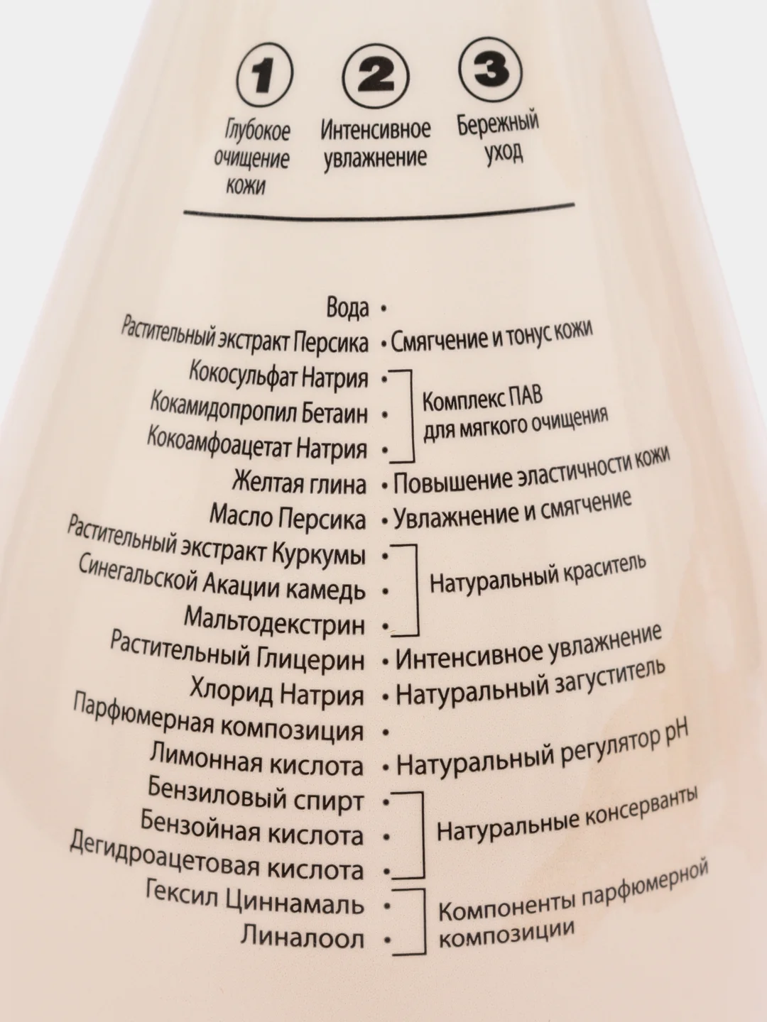 Гель для душа Желтая глина & Персик Cafe mimi 370 мл