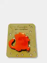 Зеленый значки, броши, пины деревянные "Кот Саймона"