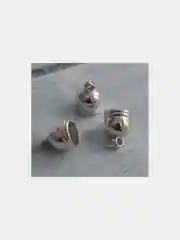 Серебряный колпачок для подвески "Кисточка", 10 x 14 мм, 5 штук