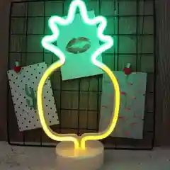 Бежевый неоновый LED светильник I Светодиодная лампа I Ночник настольный