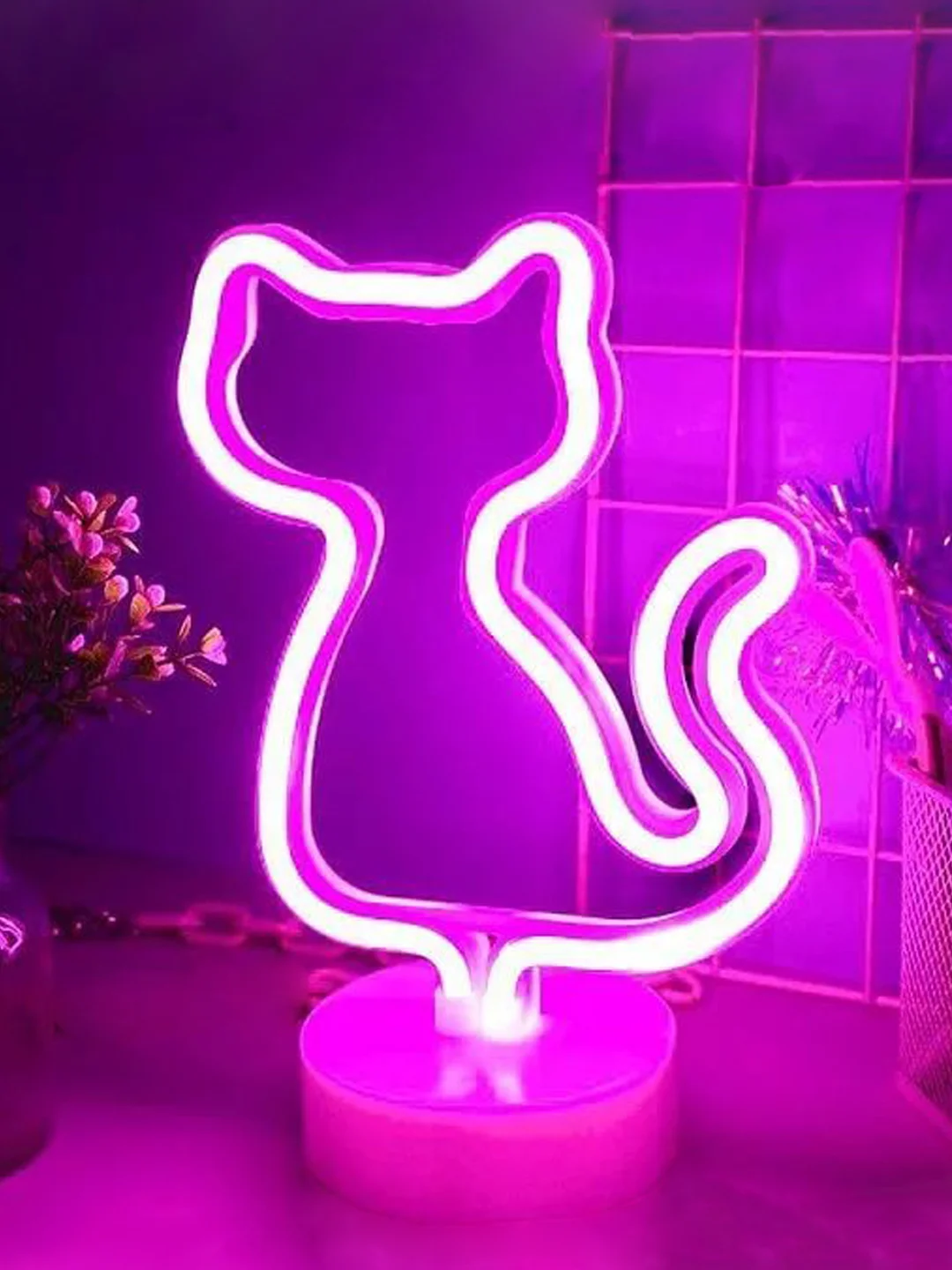 Ледяной неоновый LED светильник I Светодиодная лампа I Ночник настольный