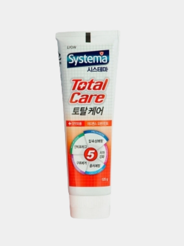 Зубная паста комплексный уход со вкусом апельсина "Systema total care", 120 г