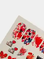 Наклейки для ногтей, слайдеры для маникюра и педикюра. Розовые сердечки, котята, любовь