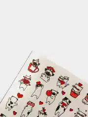 Наклейки для ногтей, слайдеры для маникюра и педикюра. Влюбленные кошки, сердечки, любовь