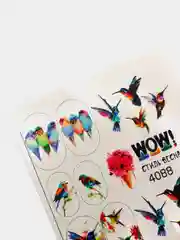 Наклейки для ногтей, слайдеры для маникюра и педикюра. Цветы,бабочки 3шт