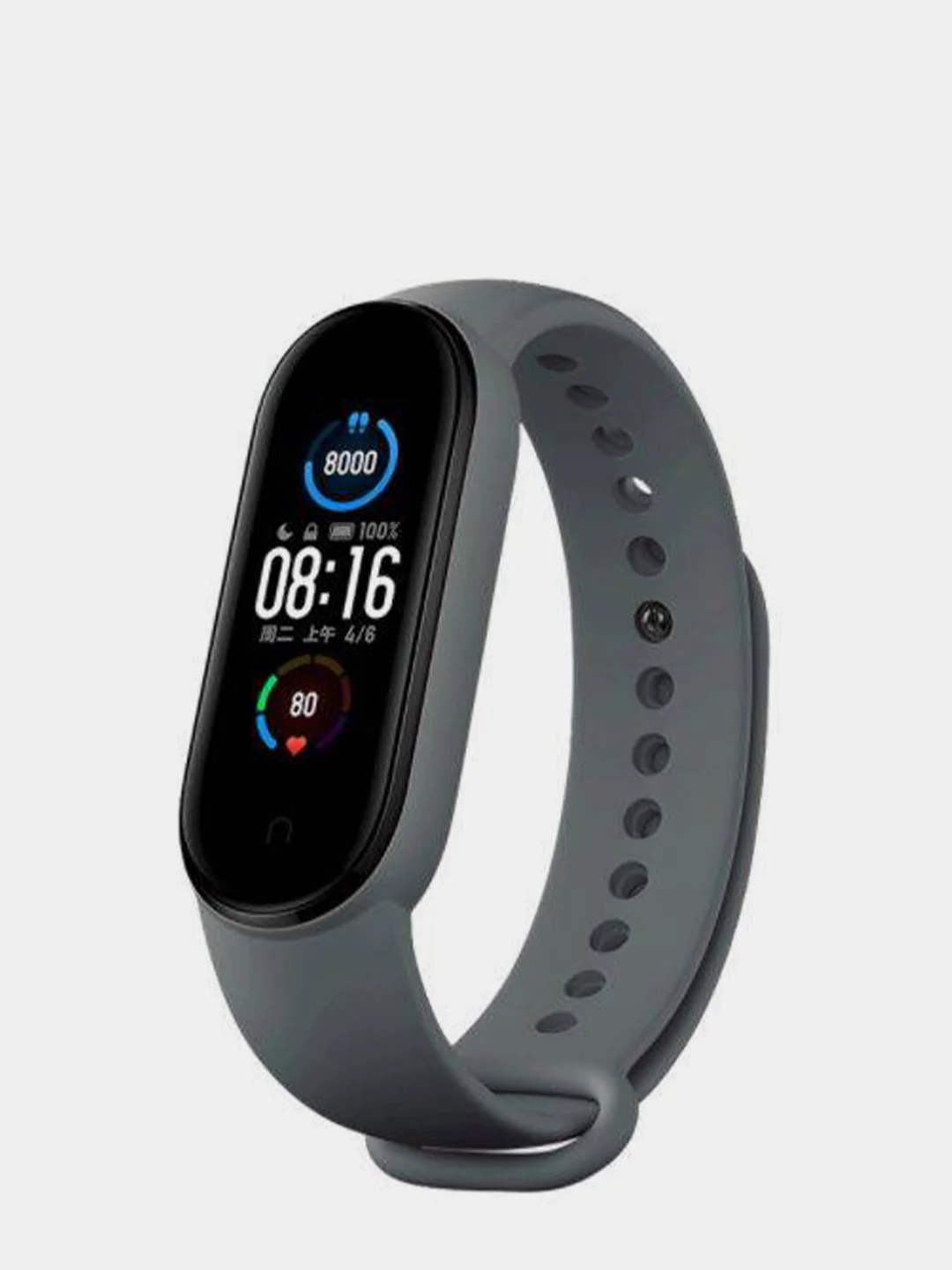 Серый ремешок для фитнес-браслета Xiaomi Mi Band 5 / Xiaomi Mi 5