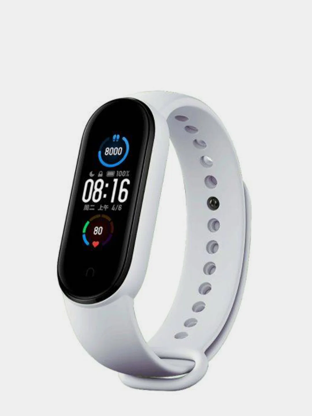 Белый ремешок для фитнес-браслета Xiaomi Mi Band 5 / Xiaomi Mi 5
