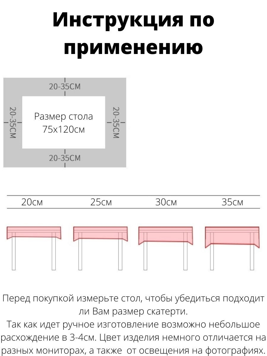 Как подобрать скатерть по размеру стола правильно