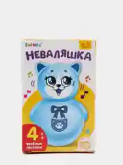 Неваляшка  музыкальная "Весёлый малыш", цвет голубой,кошечка