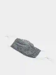 Синий меланж маски для лица со стразами