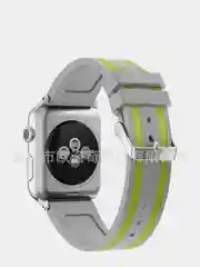 Лайм ремешок для Apple Watch 38 мм. двухцветный с полоской