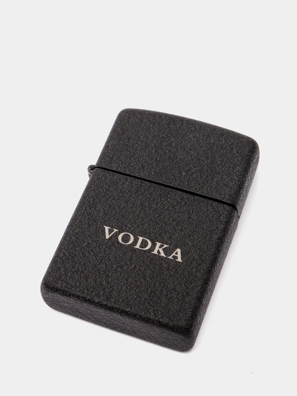 Зажигалка бензиновая VODKA, в металлическом подарочном футляре