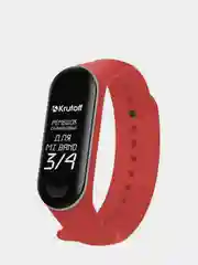 Красный ремешок Krutoff для Xiaomi Mi Band 3 / 4 (Сяоми Ми Бэнд 3 / 4), силиконовый
