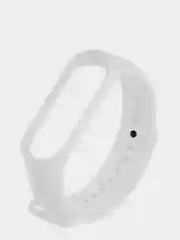 Белый ремешок Krutoff для Xiaomi Mi Band 3 / 4 (Сяоми Ми Бэнд 3 / 4), силиконовый