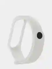 Белый ремешок Krutoff для Xiaomi Mi Band 3 / 4 (Сяоми Ми Бэнд 3 / 4), силиконовый