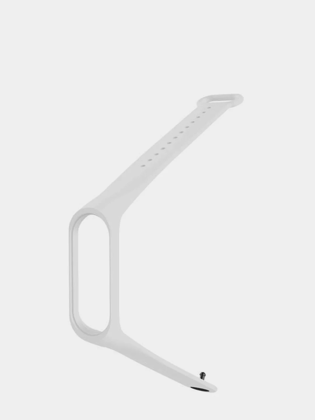 Белый ремешок Krutoff для Xiaomi Mi Band 3 / 4 (Сяоми Ми Бэнд 3 / 4), силиконовый