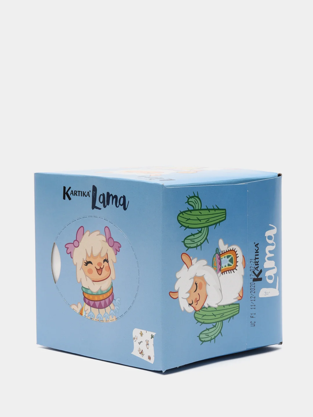Салфетки бумажные выдергушки "Лама" с рис.3сл.,56шт,20х20 см.,World Cart (LAM-FC-01/синий)