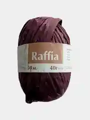 Бордовый пряжа Рафия 40г 50 м Raffia Переработанные листья пальмы "Рафия"-100%