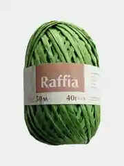 Зеленый пряжа Рафия 40г 50 м Raffia Переработанные листья пальмы "Рафия"-100%