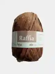 Коричневый пряжа Рафия 40г 50 м Raffia Переработанные листья пальмы "Рафия"-100%