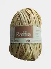 Кремовый пряжа Рафия 40г 50 м Raffia Переработанные листья пальмы "Рафия"-100%