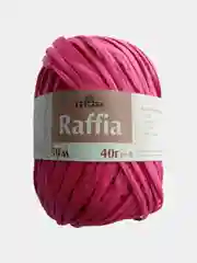 Тёмно-розовый пряжа Рафия 40г 50 м Raffia Переработанные листья пальмы "Рафия"-100%