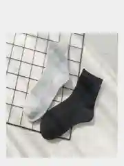 Носки женские хлопковые высокие, однотонные, впитывающие