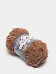 Коричневый пряжа плюшевая Alize Velluto, 100% микрополиэстер, 100 г, 68 м