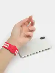 Алый ремешок силиконовый с рисунком для Apple Watch