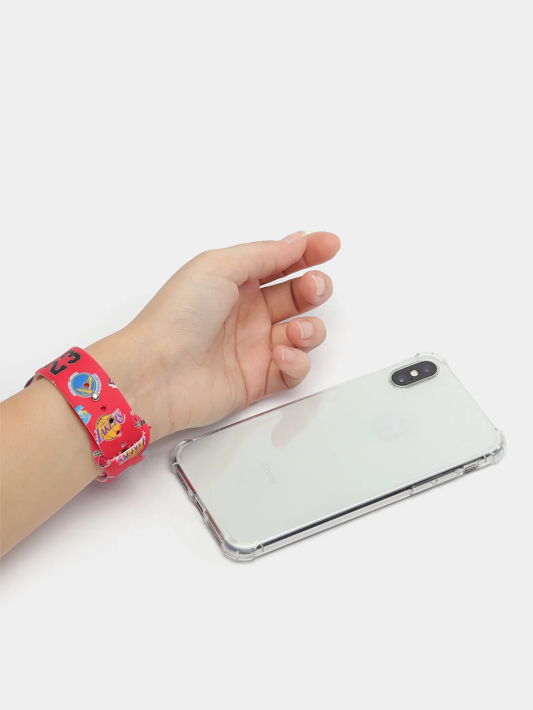 Аметистовый ремешок силиконовый с рисунком для Apple Watch