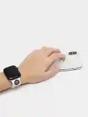 Серый металлик ремешок силиконовый с рисунком для Apple Watch