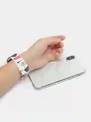 Серый металлик ремешок силиконовый с рисунком для Apple Watch
