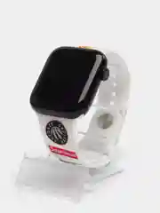 Серый металлик ремешок силиконовый с рисунком для Apple Watch