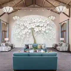 Фотообои флизелиновые "3D Волшебная сакура" 270X253 см (ШхВ)