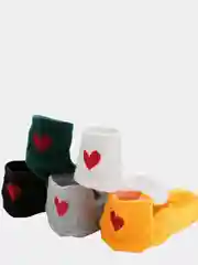 Носки женские с принтом сердце , короткие (женские носки хлопок , под кроссовки)