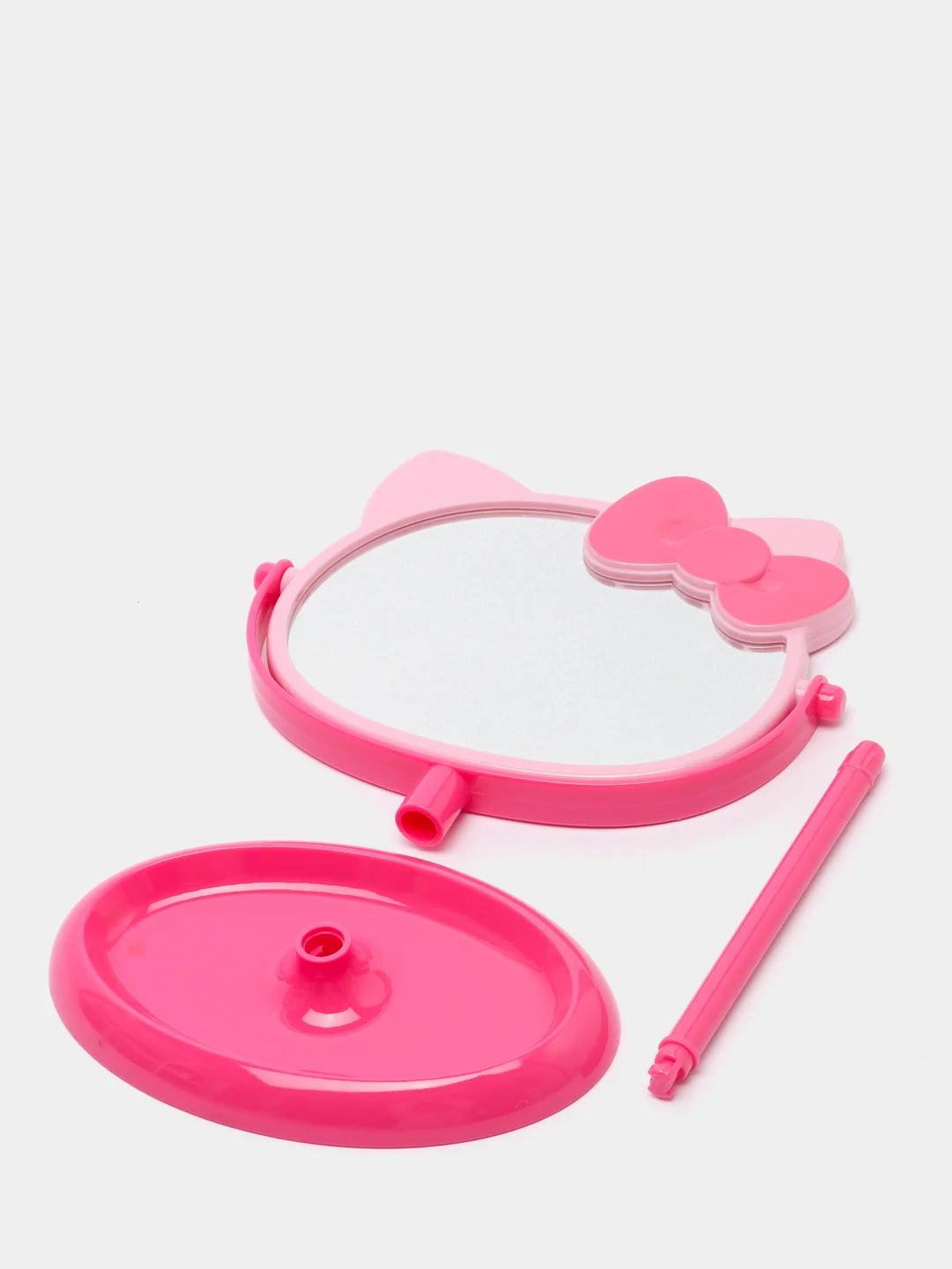Кораллово-розовый розовое милое зеркало настольное двухсторонее Hello Kitty