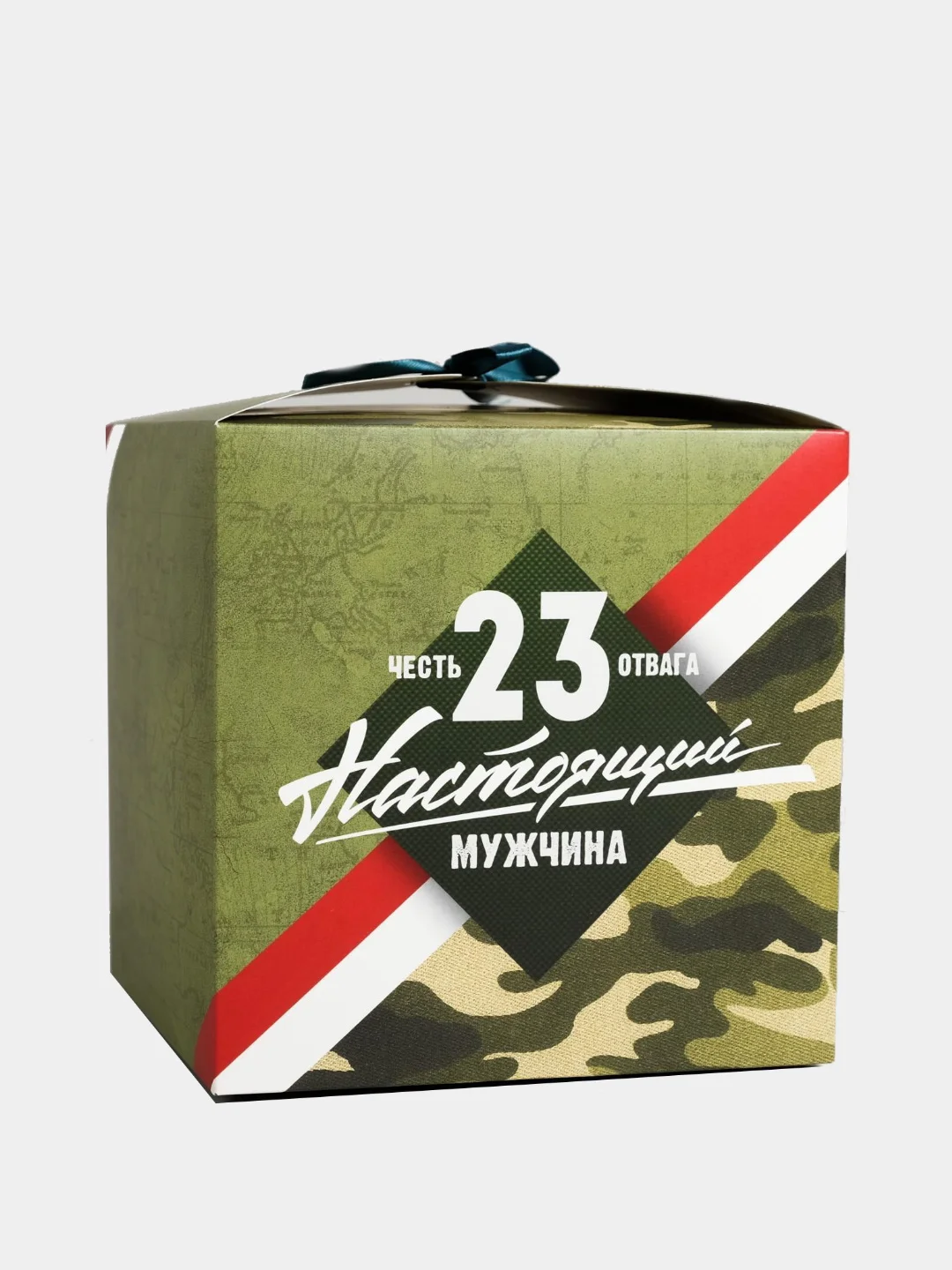 Зеленый коробка складная, к 23 февраля, 5 видов