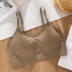 Бежевый меланж топ женский