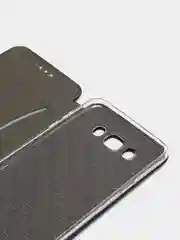 Черный чехол книжка, флип Samsung J7 2016