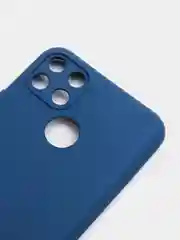 Темно-синий чехол REALME Narzo 50A  / REALME C25 / REALME C25S с защитой камеры и бархатом внутри