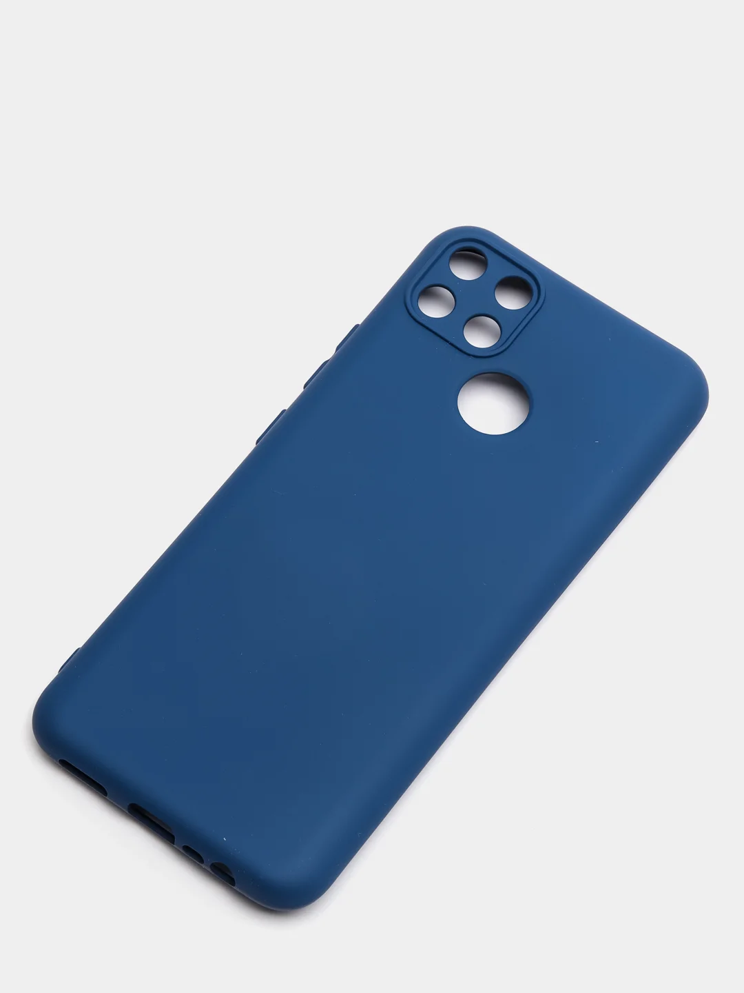 Темно-синий чехол REALME Narzo 50A  / REALME C25 / REALME C25S с защитой камеры и бархатом внутри