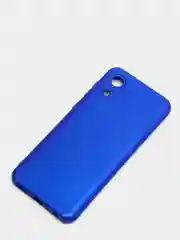 Темно-синий чехол для Samsung A03 Core с защитой камеры и с бархатом внутри