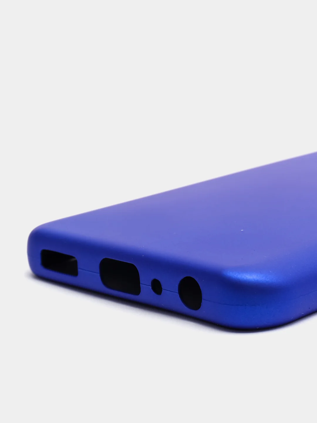 Темно-синий чехол для Samsung A03 Core с защитой камеры и с бархатом внутри