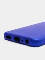 Темно-синий чехол для Samsung A03 Core с защитой камеры и с бархатом внутри