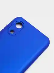 Темно-синий чехол для Samsung A03 Core с защитой камеры и с бархатом внутри