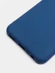 Синий меланж чехол для Samsung A03 Core с защитой камеры и с бархатом внутри