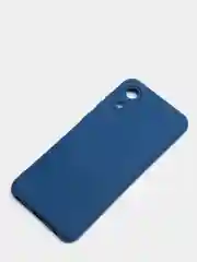 Синий меланж чехол для Samsung A03 Core с защитой камеры и с бархатом внутри