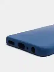Синий меланж чехол для Samsung A03 Core с защитой камеры и с бархатом внутри