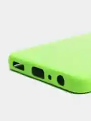 Лайм чехол для Samsung A03 Core с защитой камеры и с бархатом внутри