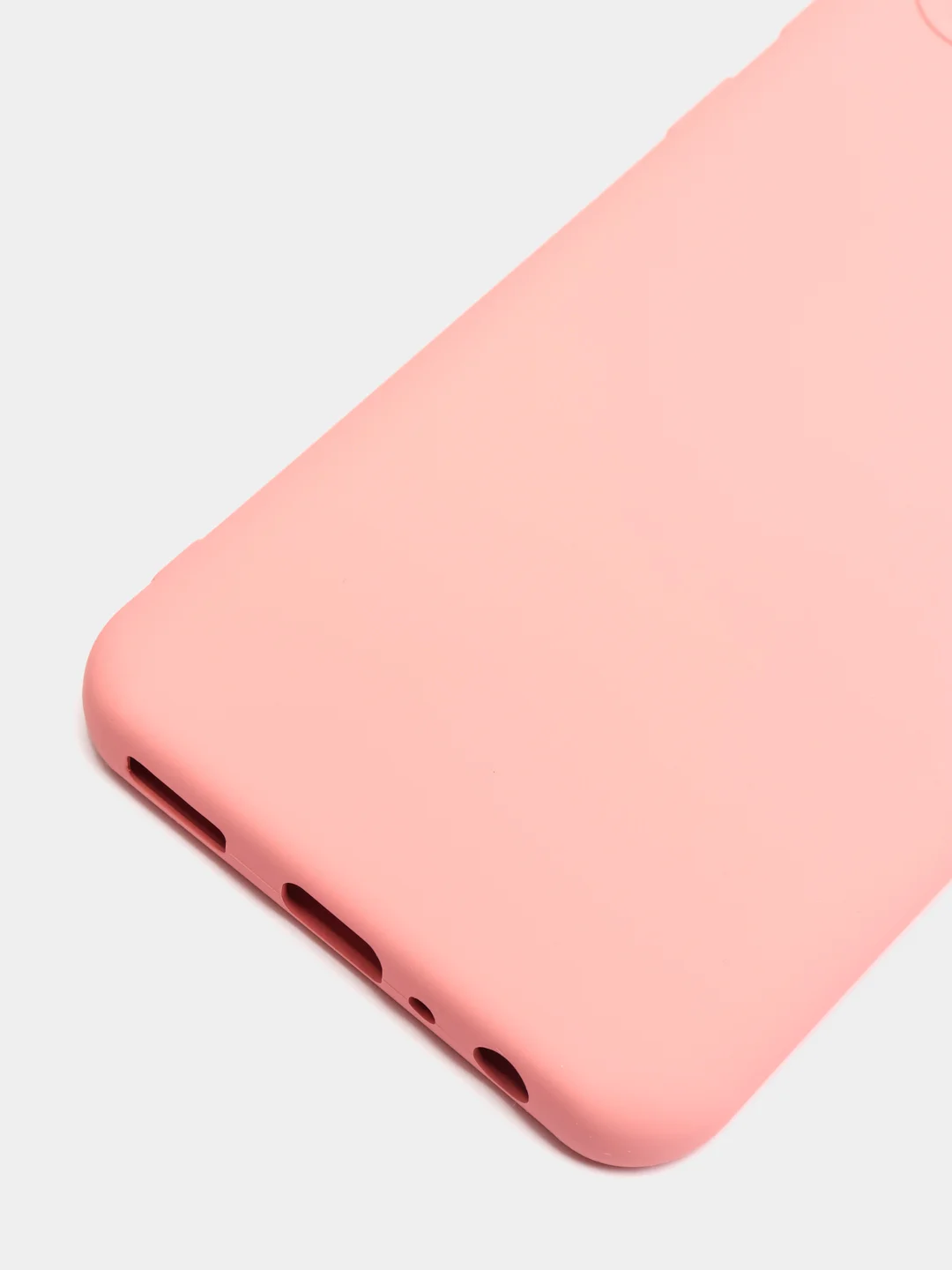 Розовый чехол для Samsung A03 Core с защитой камеры и с бархатом внутри